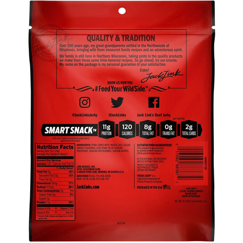 Jack Links Thick Cut Hickory Bacon Jerky (2.85oz)...