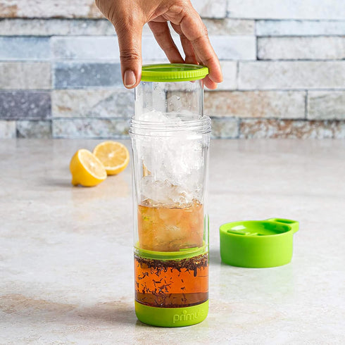 Primula Press and Go Iced Tea Maker, Travel Tumbler, Infuser Bottle, Leak-proof Flip-top Lid with Carry Loop, Dishwasher Safe, Made without BPA, 1...