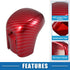 Gear Shift Knob Cover Automatic Transmission Lever Trim for Honda Civic 10th Gen 2016-2021 ABS Carbon Fiber Pattern Red...