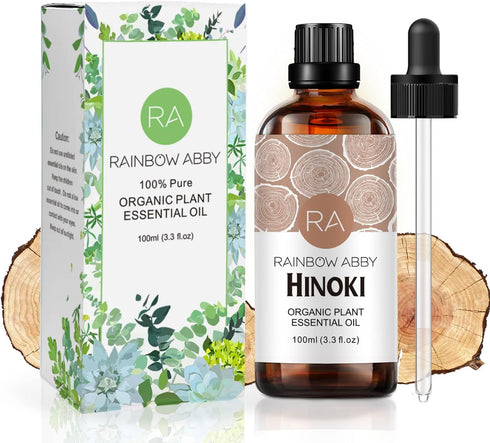 Hinoki Essential Oil (100ML), 100% Pure Natural Organic Aroma Hinoki Oil for Diffuser, Massage, Skin Care, Yoga...