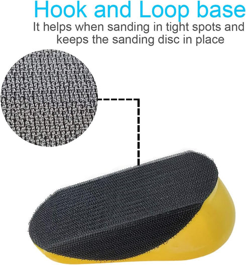 5 inch Mouse Hand Sanding Pad Hook and Loop Sanding Block Hook Backing Plate For Woodworking, Furniture Restoration, Home and Automotive Body....