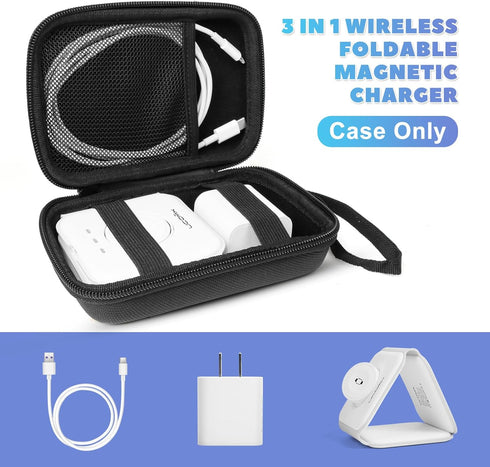 Case Compatible with UCOMX Nano/for Apple MagSafe Duo/for Iseyyox/for Rtops/for LISEN 3 in 1 Wireless Foldable Magnetic Charger, Easy to Carrying,...