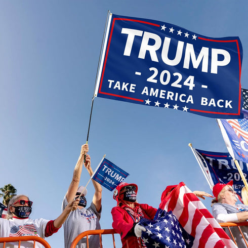 Probsin Trump 2024 Flag 3x5 Ft Decorations Outdoor Double Sided 3 Ply Blue Take America Back Flag Heavy Duty Banner Party Supplies Yard Signs Home...
