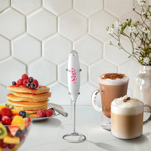 Zulay Kitchen Powerful Milk Frother Wand - Ultra Fast Handheld Drink Mixer - Electric Whisk Foam Maker for Coffee, Lattes, Cappuccino, Frappe, Mat...