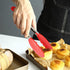 Mini Tongs with Silicone Tips 7-Inch Serving Tongs, Set of 3 (Red Blue Green)...