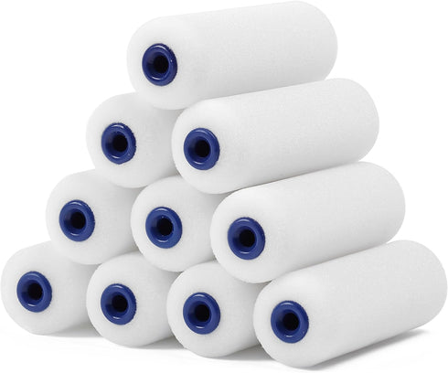 Bates- Foam Paint Roller Covers, 10 Pack, 4 Inch, Paint Roller 4 Inch, High Density Foam Roller Paint Covers, 4 Inch Paint Roller, Paint Rollers 4...