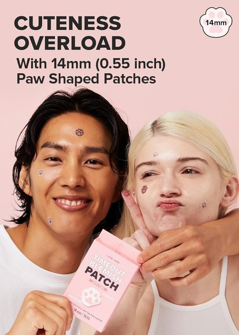 I DEW CARE Hydrocolloid Acne Pimple Patch - Timeout Blemish Happy Paws | Korean Skincare, Zit, Dark Spot Patches for Face, Pus absorbing with Tea ...