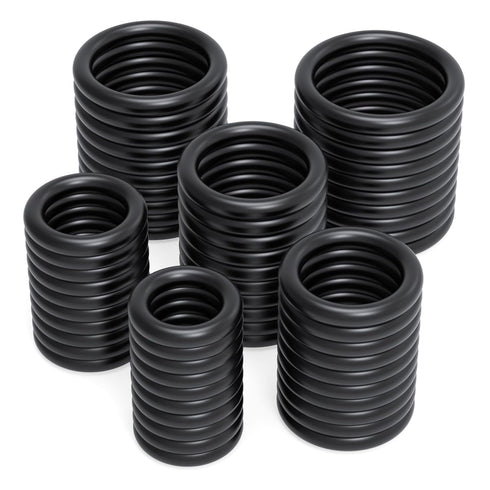 O Ring Kit, 60 Pcs Rubber O-Ring Assortment Kit, Plusmart 6 Sizes 15/64" ~ 7/16" Washer Gasket Set for Pressure Washer, Plumbing Sealing Repair, A...