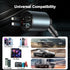 Car Charger 100W Super Fast Charging, 4-in-1 Retractable Car Charger, 180° Adjustable USB Car Charger, Car Charger Adapter with Voltage Display fo...