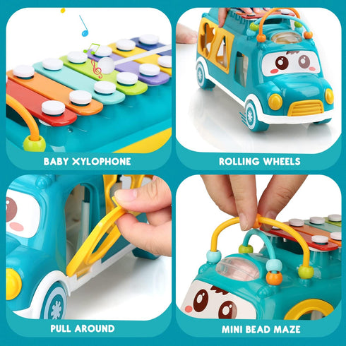 TOY Life Baby Toys 12-18 Months Baby Xylophone Toys Kids Xylophone Baby Toys 6 to 12 18 Months Toys Musical Instruments with Shape Sorter & Buildi...