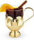Twine Mulled Wine Glass for Hot Toddies and Cocktails, Clear Glass Mug with Gold Plated Stainless Steel Handle, 12 Oz Set of 1...