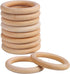 10 Pcs Macrame Wooden Rings 70 mm/2.7inch Unfinished Solid Large Wooden Rings for DIY Craft Pendant Connectors Jewelry Making...