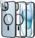 FNTCASE for iPhone 15-Plus Phone Case: Magnetic Clear Military Grade Shockproof Anti Yellowing Slim Phone Cover with Camera Lens Protector & Scree...