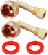 Litorange 2 Pack Lead-Free Brass W10685193 Dishwasher Swivel Gooseneck Elbow Hose Fitting, 3/4" GHT by 3/8" Inch Compression