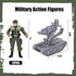 3 otters 13PCS Army Men Toy Set, Military Action Figures with Weapons Special Force Soldiers Riding on Armored Vehicle for Kids Birthday Gift...