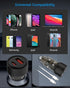 60W Car Charger, Cigarette Lighter USB Charger with USB C to C Fast Charging Cable, PD&QC3.0 USB C Car Charger, Dual Ports Car Charger Adapter for...