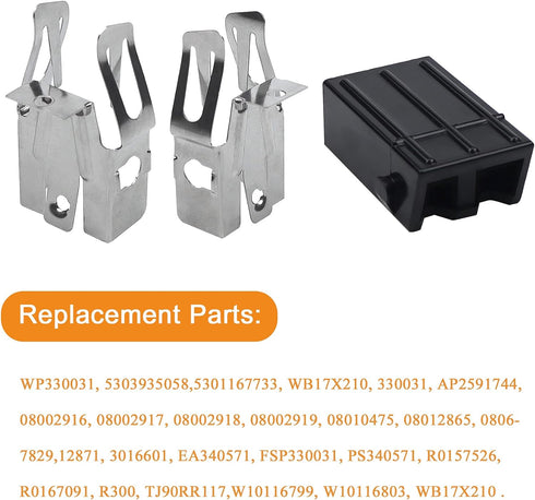 puxyblue 330031 Range Burner Receptacle kit replacement for 814399 5303935058 5301167733 compatible for Whirl-pool for Range/Stove (4 Pack)