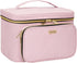 Travel Cosmetic Organizer Bag - Large Makeup Case with Jewelry Storage, Waterproof Toiletry Box for Cosmetics, Brushes, and Tools, Pink...
