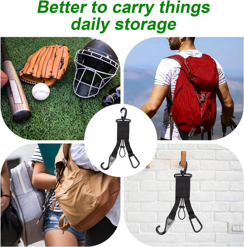 Baseball Softball Gear Hanger, 3 in 1 Dugout Organizer Baseball Accessory Hanger Bat and Glove Holder with Helmet Hook for Sports Equipment Badmin...