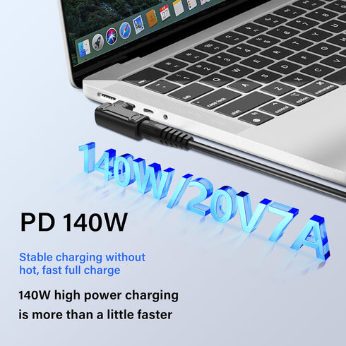 SinLoon PD 140W DC5521 to Type C Power Charging Adapter DC 5.5mm x 2.1mm Female Input to USB C Male Connector with PD Automatic Identification Chi...
