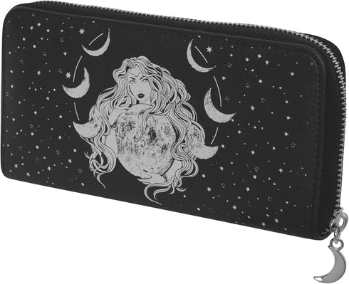 Ro Rox Selene Wallet Moon Phase Goddess Witchcraft Wicca Goth Faux Leather Purse...