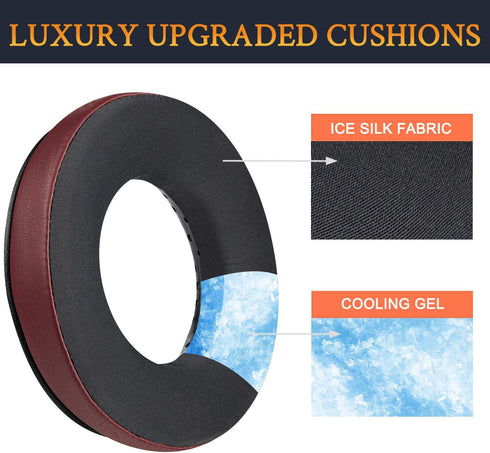 SOULWIT Cooling Gel Ear Pads Cushions for Beyerdynamic DT770/Pro DT880/Pro DT 990/Pro DT1770 DT1990, Earpads for DT440/DT550/DT790/DT797/DT831/DT8...
