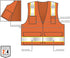 Ergodyne - 24069 GloWear 8248Z ANSI Two-Tone Surveyors Reflective Safety Vest, Orange, 4XL/5XL...