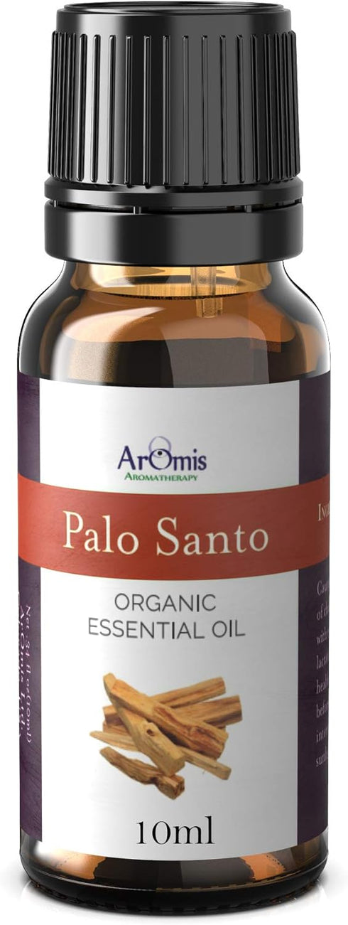 ArOmis Organic Palo Santo Essential Oil - 100% Pure Therapeutic Grade 10ml (.34 Fl Oz) - Undiluted, Premium, Oils for Aromatherapy Diffuser...