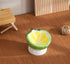Lemon Shape 6 Inch Cat Raised Bowls, Pet Tilted Elevated Ceramic Dog Food & Water Dish for Puppy, Anti Vomiting & Lead-Free...