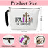 Christian Cosmetic Bag, Bible Verse Makeup Bag Gifts for Friends Wife Coworker, Toiletry Pouch Cosmetic Bag with Zipper (Faith is essential)...