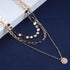 Bohemia Layered Disc Choker Necklace Tiny Disc Chain Necklace Gold Paperclip Chain Necklace Disc Coin Pendant Necklace Jewelry for Women and Girls...