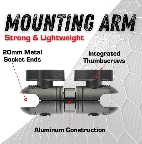 Bulletpoint 3.5" Aluminum Mounting Arm Dual 20mm Socket Ends Compatible with iPhone and Android Smartphones......