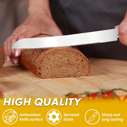 Barelove Wedding Cake Knife and Server Set, Stainless Steel Rustic Cakes Bread Cutter Serving with Sunflower Decor, Ideal for Anniversary Engageme...
