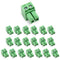 20 pcs 2 Pin KF2EDG 3.81mm/0.15" Pitch Pluggable PCB Angle Screw Terminal Block Plug Connector Socket Panel Mount DIY...