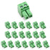 20 pcs 2 Pin KF2EDG 3.81mm/0.15" Pitch Pluggable PCB Angle Screw Terminal Block Plug Connector Socket Panel Mount DIY...