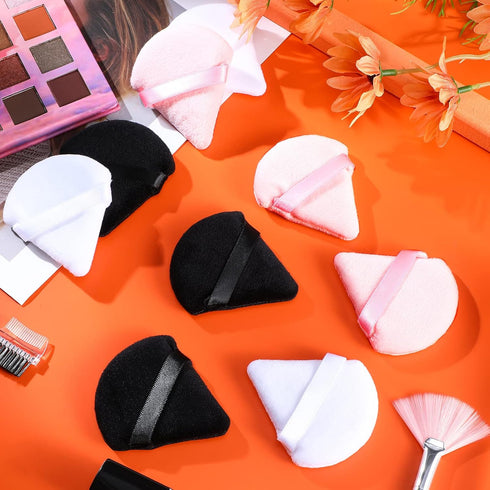 100 Pcs Powder Puff Face Soft Makeup Puff Triangle Powder Puffs for Loose Powder Mineral Powder Body Powder Velour Cosmetic Foundation Wet Dry Spo...