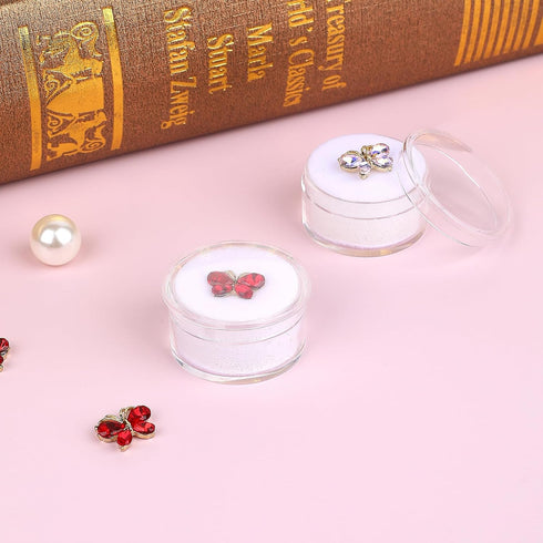 12Pcs Small Display Box Gemstone Holder Case Jewelry Show Box Container Holder with Clear Top Lids and Sponge...