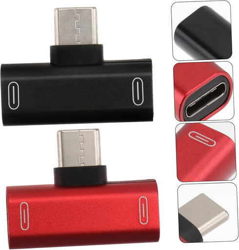 HOMSFOU 2pcs USB Typec Headphone Adapter USB-c to 3.5 Mm Headphone Jack Adapter USB Type c to Adapter Type c Adapter Dispenser Type- Charging Adap...