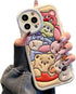 Compatible with iPhone 14 Pro Cute Case, TPU Leather Phone Emboss Cartoon case Soft Rubber Shockproof Protective for iPhone 14 Pro Case Cover for ...