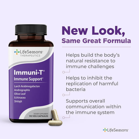 Immuni-T - Immune Support - Vitamin Supplement for Cold & Flu Relief - Natural Immunity System Booster - Black Elderberry, Echinacea, Andrographis...