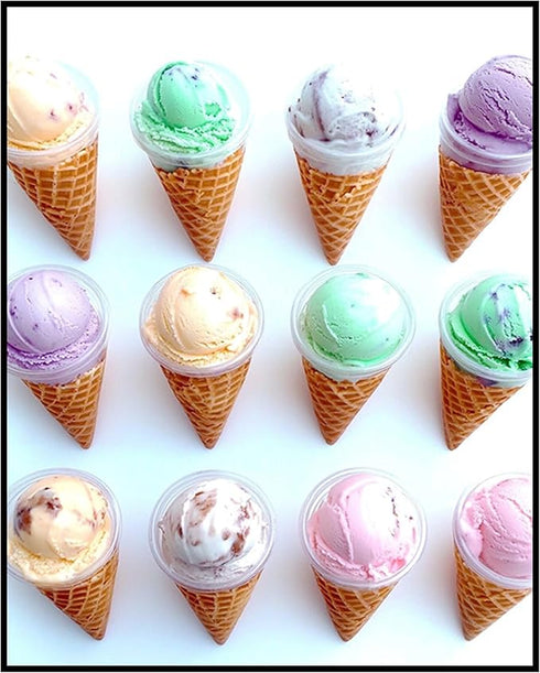 Posterizer 1 pcs-colorful pastel ice cream cones minimal poster 3-Kitchen & Bar Art-Gift for Men Women Teens- Art for Cafe, Restaurant, Coffee Bar...