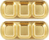 DOITOOL 2Pcs Stainless Steel Dipping Bowls,3 Compartment Appetizer Serving Tray,Soy Sauce Dish Serving Dishes Appetizer Plates for Soy Sauce, Ketc...