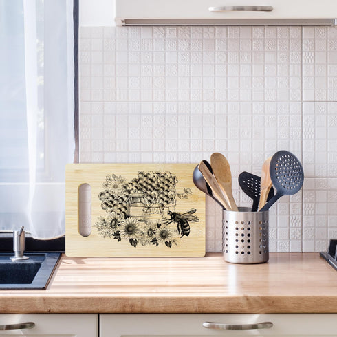 Honey Bee Sunflower Decor Chopping Boards for Kitchen Gifts for Women Men Mom Dad Wife Husband Grandma House Warming Gifts New Home Summer Housewa...