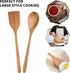 2PCS Long Handle Gigantic Spatula Spoon Premium Acacia Wooden Spoons For Cooking 17''Large Soliod Wooden Cooking Spoons Smooth Finish in Large Sty...