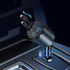 Retractable Car Charger, 4 in 1 Fast Car Phone Charger 60W, USB C Car Charger (Dual Lightning Retractable Cords)...