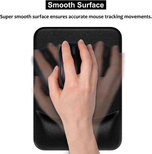 Audimi Ergonomic Mouse Pad with Gel Wrist Support, Comfortable Mousepad with Wrist Rest Smooth Surface and Non-Slip PU Base for Pain Relief, Lapto...