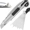 DOWELL Utility Knife Retractable Utility Knife Box Cutters Heavy Duty with 5PCS Extra Blades,Self Loading Blades Function,Knob On Top Can Withstan...