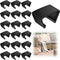 Blulu 16 Pieces Patio Furniture Clips Outdoor Furniture Sofa Clips 2.4 D x 1.4 W x 1.22 H Rattan Clamps Wicker Chair Fasteners, Connect The Sectio...