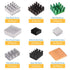 Easycargo 124pcs Heatsink Kit 9 Sizes Multicolor Aluminum Copper + 3M 8810 Thermal Conductive Adhesive Tape, Cooler Heat Sink Cooling VRM VRAM CPU...