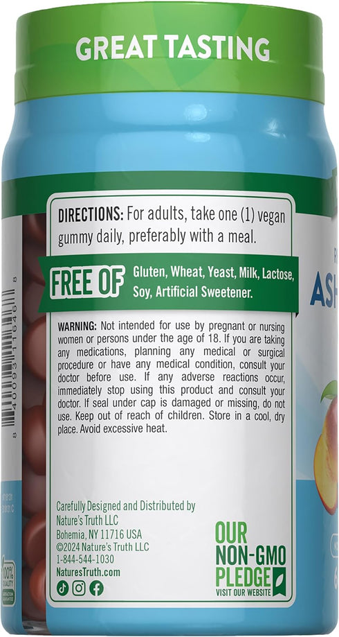 Nature's Truth Ashwagandha Gummies | 60 Tropical Flavor Gummies | Vegan, Non-GMO, & Gluten Free Supplement...